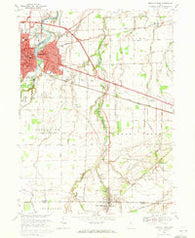 Fremont East Ohio Historical topographic map, 1:24000 scale, 7.5 X 7.5 Minute, Year 1969