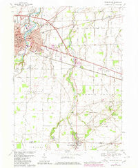 Fremont East Ohio Historical topographic map, 1:24000 scale, 7.5 X 7.5 Minute, Year 1969