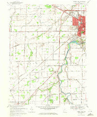 Fremont West Ohio Historical topographic map, 1:24000 scale, 7.5 X 7.5 Minute, Year 1969