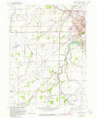 Fremont West Ohio Historical topographic map, 1:24000 scale, 7.5 X 7.5 Minute, Year 1969