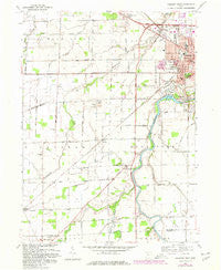 Fremont West Ohio Historical topographic map, 1:24000 scale, 7.5 X 7.5 Minute, Year 1969