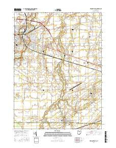 Fremont East Ohio Current topographic map, 1:24000 scale, 7.5 X 7.5 Minute, Year 2016