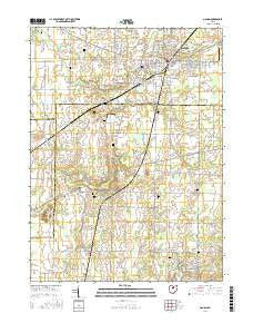 Galion Ohio Current topographic map, 1:24000 scale, 7.5 X 7.5 Minute, Year 2016