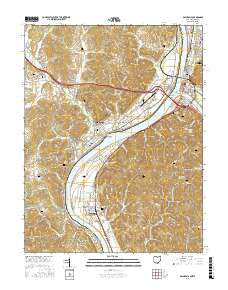 Gallipolis Ohio Current topographic map, 1:24000 scale, 7.5 X 7.5 Minute, Year 2016