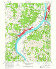 Gallipolis Ohio Historical topographic map, 1:24000 scale, 7.5 X 7.5 Minute, Year 1958
