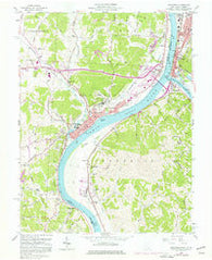 Gallipolis Ohio Historical topographic map, 1:24000 scale, 7.5 X 7.5 Minute, Year 1958