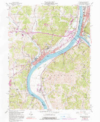 Gallipolis Ohio Historical topographic map, 1:24000 scale, 7.5 X 7.5 Minute, Year 1958