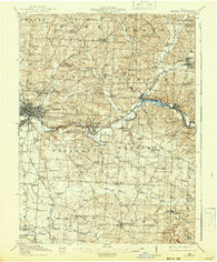 Gambier Ohio Historical topographic map, 1:62500 scale, 15 X 15 Minute, Year 1914