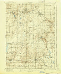 Garrettsville Ohio Historical topographic map, 1:62500 scale, 15 X 15 Minute, Year 1907