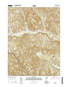 Gavers Ohio Current topographic map, 1:24000 scale, 7.5 X 7.5 Minute, Year 2016