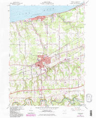 Geneva Ohio Historical topographic map, 1:24000 scale, 7.5 X 7.5 Minute, Year 1960