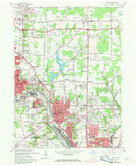 Girard Ohio Historical topographic map, 1:24000 scale, 7.5 X 7.5 Minute, Year 1962