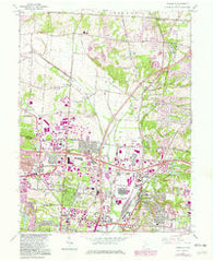 Glendale Ohio Historical topographic map, 1:24000 scale, 7.5 X 7.5 Minute, Year 1965
