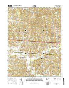 Glenford Ohio Current topographic map, 1:24000 scale, 7.5 X 7.5 Minute, Year 2016
