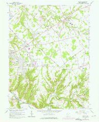 Goshen Ohio Historical topographic map, 1:24000 scale, 7.5 X 7.5 Minute, Year 1965