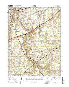 Grafton Ohio Current topographic map, 1:24000 scale, 7.5 X 7.5 Minute, Year 2016