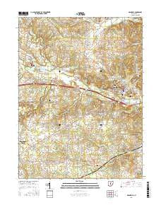 Granville Ohio Current topographic map, 1:24000 scale, 7.5 X 7.5 Minute, Year 2016