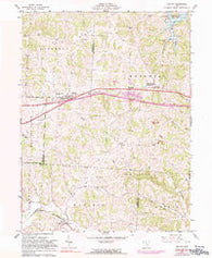 Gratiot Ohio Historical topographic map, 1:24000 scale, 7.5 X 7.5 Minute, Year 1962