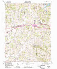 Gratiot Ohio Historical topographic map, 1:24000 scale, 7.5 X 7.5 Minute, Year 1992