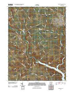 Greenfield Ohio Historical topographic map, 1:24000 scale, 7.5 X 7.5 Minute, Year 2010