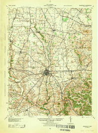 Greenfield Ohio Historical topographic map, 1:62500 scale, 15 X 15 Minute, Year 1944
