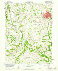 Greenfield Ohio Historical topographic map, 1:24000 scale, 7.5 X 7.5 Minute, Year 1960
