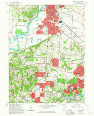 Greenhills Ohio Historical topographic map, 1:24000 scale, 7.5 X 7.5 Minute, Year 1965