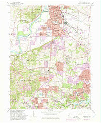 Greenhills Ohio Historical topographic map, 1:24000 scale, 7.5 X 7.5 Minute, Year 1965