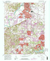 Greenhills Ohio Historical topographic map, 1:24000 scale, 7.5 X 7.5 Minute, Year 1965