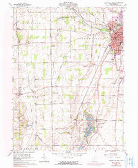 Greenville West Ohio Historical topographic map, 1:24000 scale, 7.5 X 7.5 Minute, Year 1961