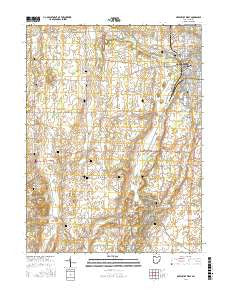 Greenville West Ohio Current topographic map, 1:24000 scale, 7.5 X 7.5 Minute, Year 2016