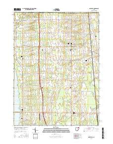 Gustavus Ohio Current topographic map, 1:24000 scale, 7.5 X 7.5 Minute, Year 2016