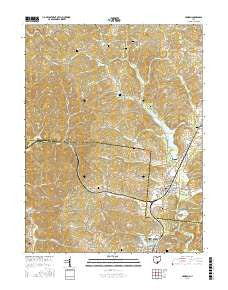 Hamden Ohio Current topographic map, 1:24000 scale, 7.5 X 7.5 Minute, Year 2016