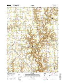 Hamersville Ohio Current topographic map, 1:24000 scale, 7.5 X 7.5 Minute, Year 2016