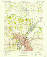 Hamilton Ohio Historical topographic map, 1:24000 scale, 7.5 X 7.5 Minute, Year 1955