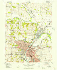 Hamilton Ohio Historical topographic map, 1:24000 scale, 7.5 X 7.5 Minute, Year 1955