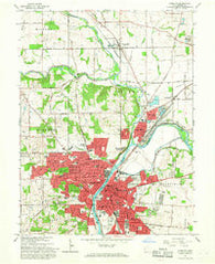 Hamilton Ohio Historical topographic map, 1:24000 scale, 7.5 X 7.5 Minute, Year 1965