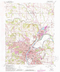 Hamilton Ohio Historical topographic map, 1:24000 scale, 7.5 X 7.5 Minute, Year 1965