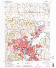 Hamilton Ohio Historical topographic map, 1:24000 scale, 7.5 X 7.5 Minute, Year 1965