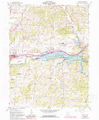 Hanover Ohio Historical topographic map, 1:24000 scale, 7.5 X 7.5 Minute, Year 1961