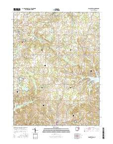 Hanoverton Ohio Current topographic map, 1:24000 scale, 7.5 X 7.5 Minute, Year 2016