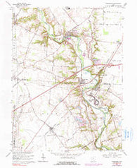 Harrisburg Ohio Historical topographic map, 1:24000 scale, 7.5 X 7.5 Minute, Year 1966