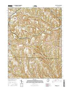 Harrisville Ohio Current topographic map, 1:24000 scale, 7.5 X 7.5 Minute, Year 2016