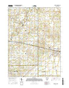 Hicksville Ohio Current topographic map, 1:24000 scale, 7.5 X 7.5 Minute, Year 2016