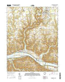Higginsport Ohio Current topographic map, 1:24000 scale, 7.5 X 7.5 Minute, Year 2016