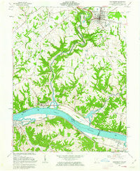 Higginsport Ohio Historical topographic map, 1:24000 scale, 7.5 X 7.5 Minute, Year 1961