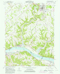 Higginsport Ohio Historical topographic map, 1:24000 scale, 7.5 X 7.5 Minute, Year 1961