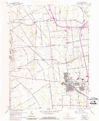 Hilliard Ohio Historical topographic map, 1:24000 scale, 7.5 X 7.5 Minute, Year 1966
