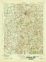Hillsboro Ohio Historical topographic map, 1:62500 scale, 15 X 15 Minute, Year 1944