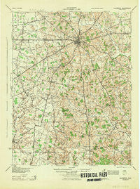 Hillsboro Ohio Historical topographic map, 1:62500 scale, 15 X 15 Minute, Year 1944